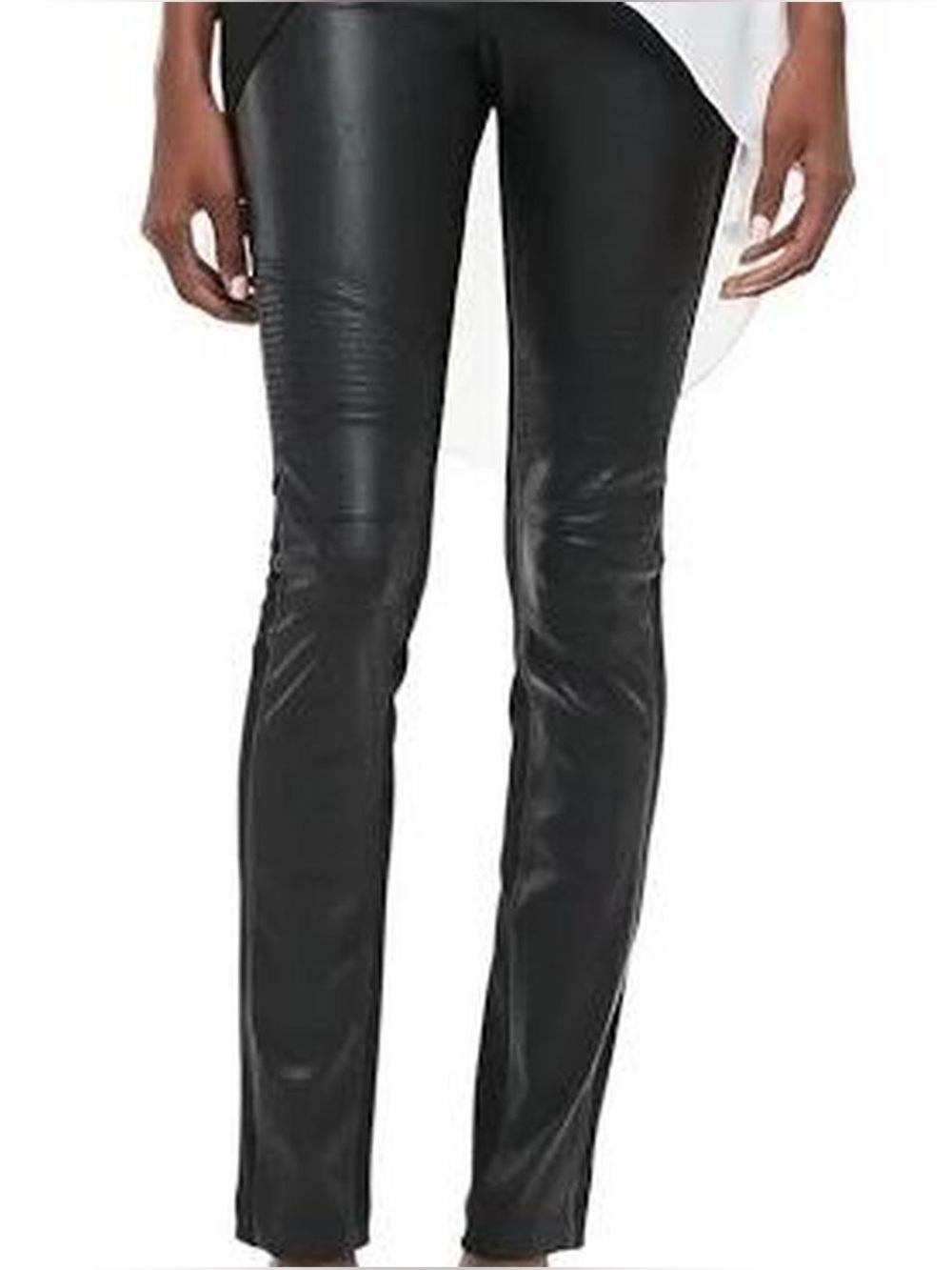 BCBGMaxazria Maddock Faux Leather Moto Leggings - Black